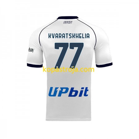 Billiga Fotbollströjor SSC Napoli Khvicha Kvaratskhelia 77 Borta tröja 2023/24 Kortärmad